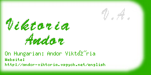 viktoria andor business card